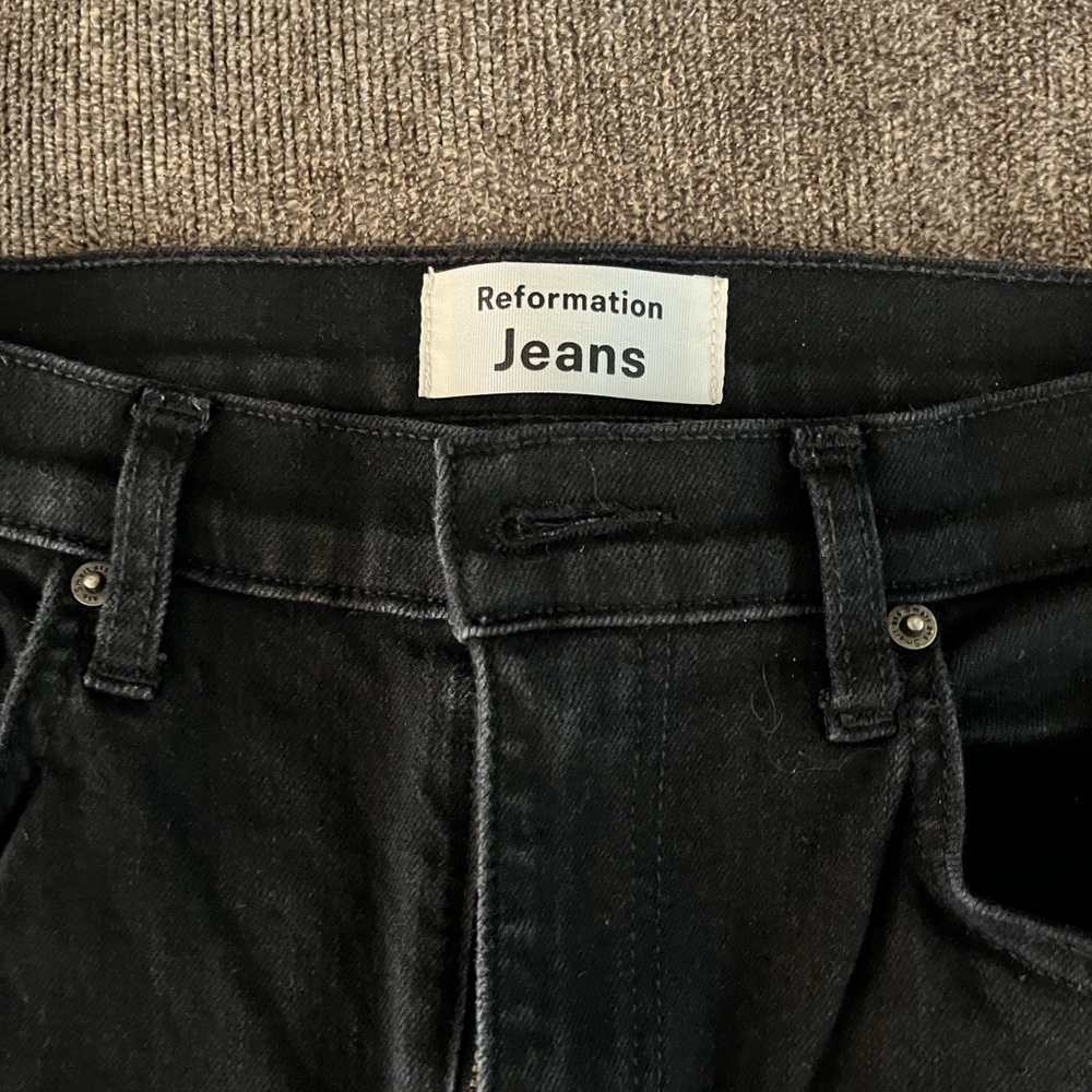 Black reformation jeans — Emma high rise wide leg